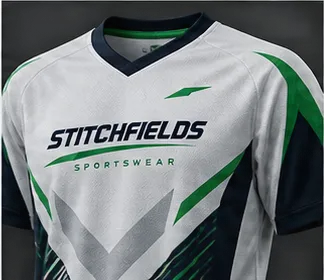 White and navy sublimated team jersey